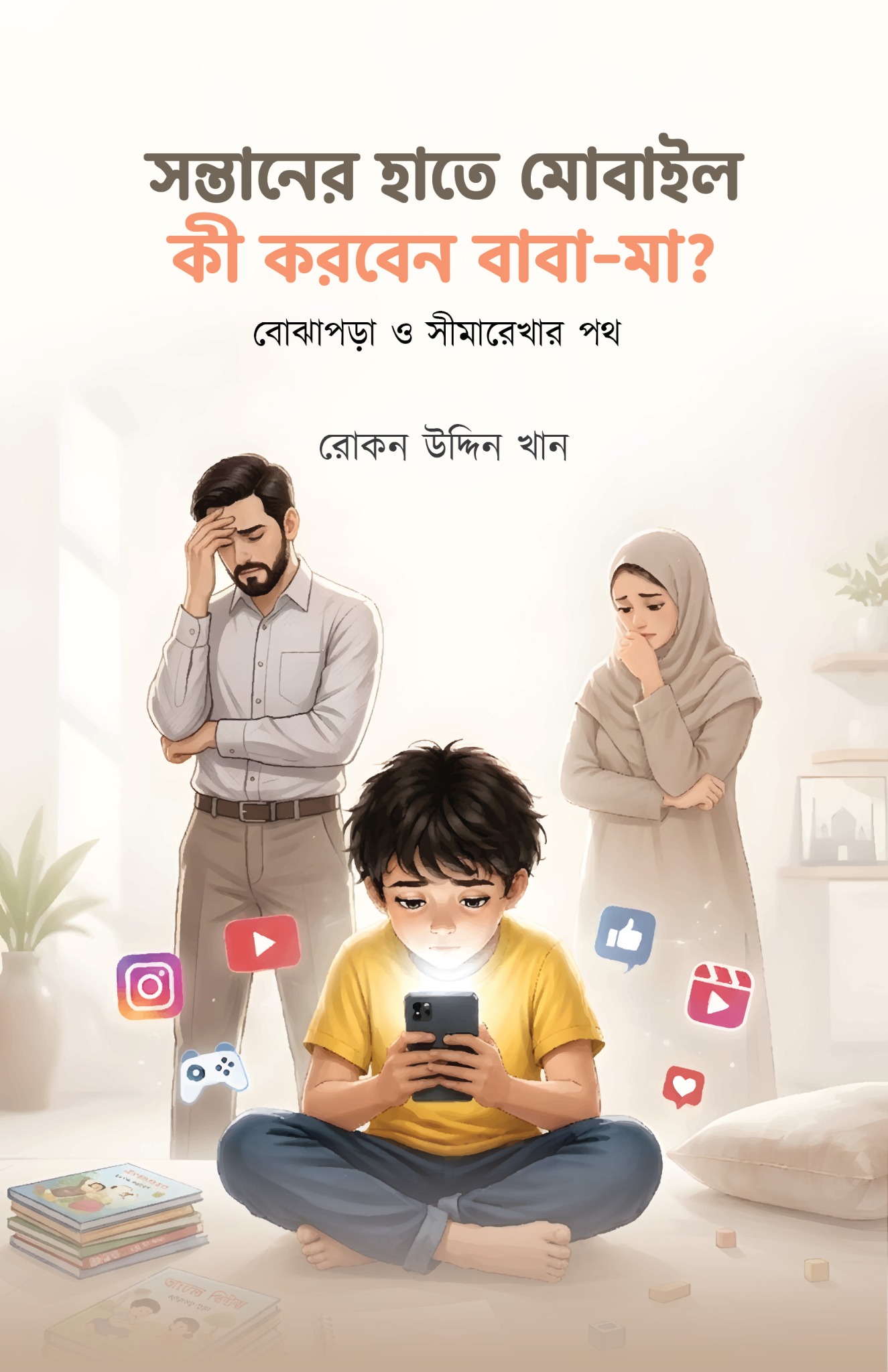 সন্তানের হাতে মোবাইল বইয়ের প্রচ্ছদ